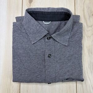 KIT AND ACE Men's Gray Long Sleeve Knit Button Down Shirt Size Medium